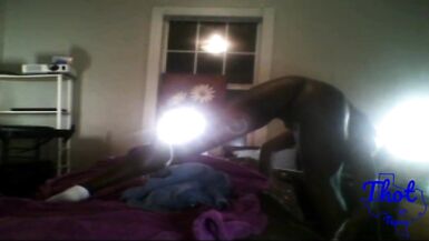 Thot in Texas - Creampie Slim African American Ebony Thot Riding my Dick - 4 image