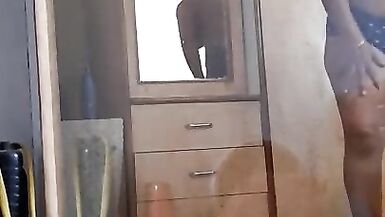Milf coming out of bathroom naked after bath.... - 4 image