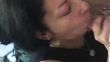 Sucking cock, getting fucked and facial