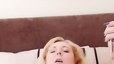 Hot MILF Masturbates to Big Cock Cun Tribute