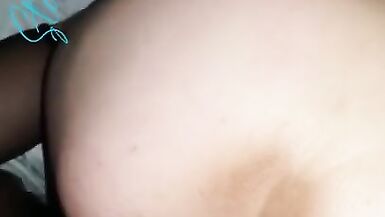 Big Tits Wife bekommt Anal gefickt in schwarzen Strümpfen von BBC - 2 image