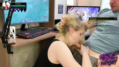 Girl Sucked my Dick while Playing World of Warcraft I Cummed on her Face AnnyCandyPainboy - 4 image