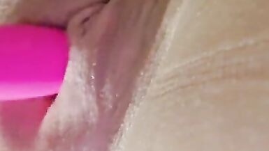 Playing with self before Work, Shaved Pussy