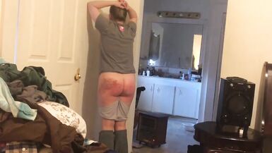 Otk spanking and long tearful corner time for naughty lady - 8 image