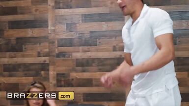 Brazzers - Big tit fit Yoga milf Nina Milano cucks her husband - 2 image