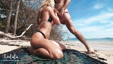 Sex on a Perfect Beach! Cum everywhere and keep fucking! Amateur LeoLulu - 3 image