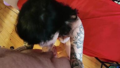 MILF Luna Cravez gives a POV Blowjob with a Messy Facial - 13 image