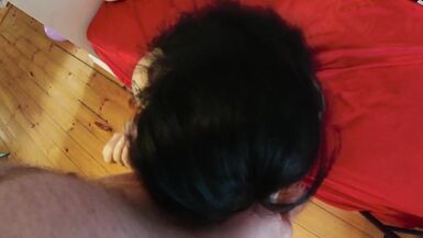 MILF Luna Cravez gives a POV Blowjob with a Messy Facial - 2 image