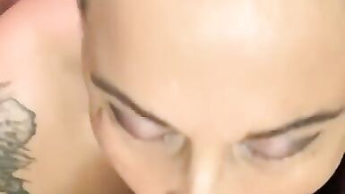 Bathing MILF in Nylons gives FootJob & BlowJob to Suction Cup Cock - 15 image