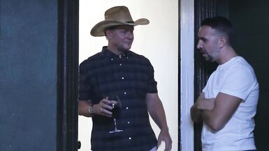 Disturbance from a girls party nextdoor leads to a 3some - 6 image