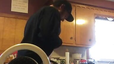 Cum slut creampied in kitchen - 2 image