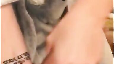 MY ROOMMATES NEW GIRLFRIEND SUCKS MY BIG DICK BEFORE HE WAKE - 10 image