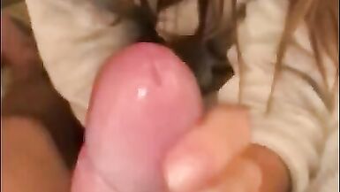 MY ROOMMATES NEW GIRLFRIEND SUCKS MY BIG DICK BEFORE HE WAKE - 15 image
