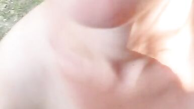 Cum loving wife sucks cock outdoors - 3 image