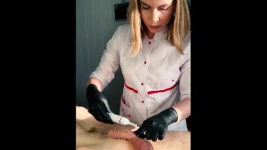 The Client couldn't take it Anymore and CUM Vigorously during the Procedure. with English Subtitles - 1 image