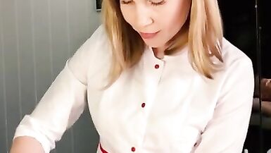 The Client couldn't take it Anymore and CUM Vigorously during the Procedure. with English Subtitles