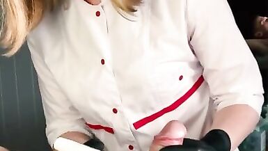 The Client couldn't take it Anymore and CUM Vigorously during the Procedure. with English Subtitles - 7 image