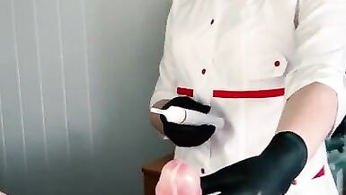 The Client couldn't take it Anymore and CUM Vigorously during the Procedure. with English Subtitles - 8 image