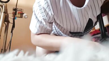 This Italian stepmother has a strange way of cleaning the house and the carpet isn't it?