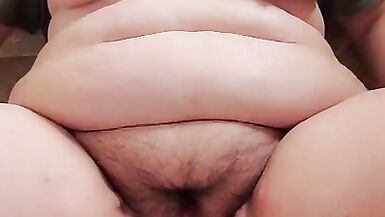 Chubby MILF Hiding in Bathroom with Dildo