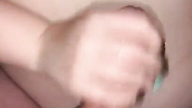 BBW gives me Handjob and I Finish on her Huge Tits - 11 image
