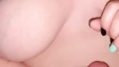 BBW gives me Handjob and I Finish on her Huge Tits - 9 image