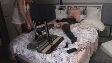 HAZED SORORITY SISTER GETS RESTRAINED MEETS THE FUCK MACHINE - 5 image