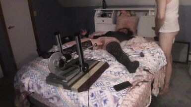 HAZED SORORITY SISTER GETS RESTRAINED MEETS THE FUCK MACHINE - 8 image