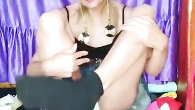 Long Legs Girl try on 10 different Socks - Abella Love Tease - 5 image