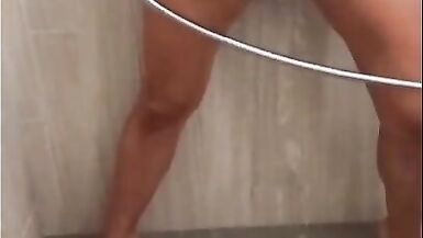Hot Amateur MILF Mian Elea has an Orgasm in the Shower - 3 image