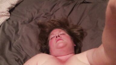 Milf mommy gets fucked full of cum making big tits swing