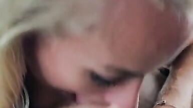 Hot Blonde TORTURES his Dick with a Slow Sloppy Public Blowjob Making him BEG to Cum! - 9 image