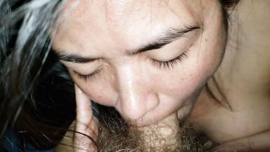 Asian Blowjob MILF Queen Sucking Balls and Tasting CUM - 10 image