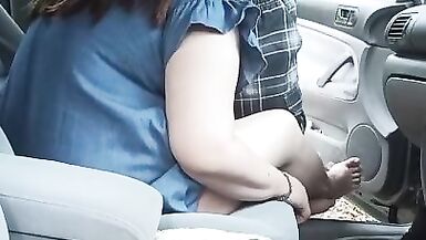 Dogging Pregnant Wife Suck Strangers Cock in Car - 8 image