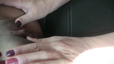 Helena Price Eats Beautiful Latina Pussy in the back Seat of a Car on the Highway - 12 image