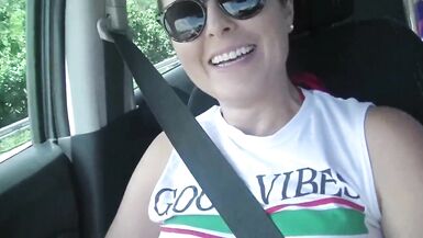 Helena Price Eats Beautiful Latina Pussy in the back Seat of a Car on the Highway
