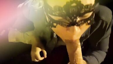 Amateur Outdoor Blowjob POV Cum in Panties / Nacht im öffentlichen Park - 8 image