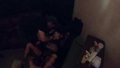Sexy MILF Invited to the Local Gangbang Dungeon by Cuck Husband and Step Sons Friends - 2 image