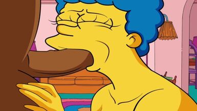 |THE SIMPSONS| MARGE SUCKS CARL'S DICK - 1 image