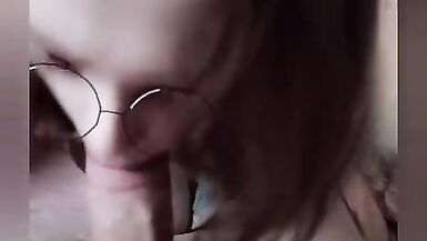 The Devil Passionately and Droolingly Sucks my Cock with the end in her Mouth - 2 image