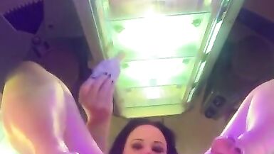 Model Masturbating in Crowded Tanning Salon - 12 image