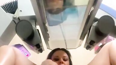 Model Masturbating in Crowded Tanning Salon - 8 image