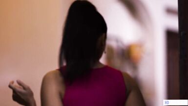 Babysitter miss the door, ends up on a cougar's couch