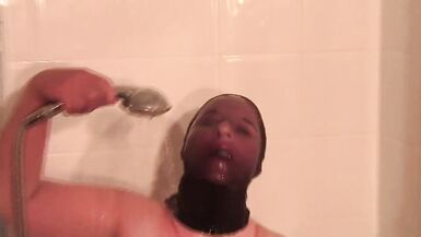 BBW MILF pantyhose in the shower - 10 image