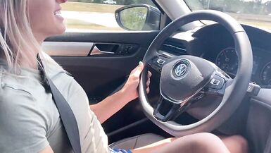 POV MILF Foot Tease and Handjob while Driving
