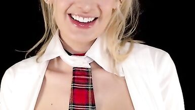 ASMR | Schoolgirl JOI | Student Begs for a better Grade | Jerk off Encouragement - 11 image