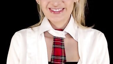 ASMR | Schoolgirl JOI | Student Begs for a better Grade | Jerk off Encouragement - 3 image