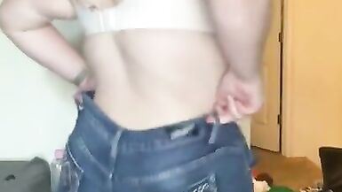 Squeezing Big MILF Ass into Tight Jeans - 9 image
