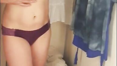 Friend Films EROSPIRATION as she tries on Clothes and then Lets him TOUCH her BREASTS and more - 7 image