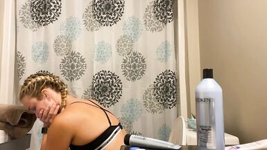 Sexy Blonde 22 Year old Step Mom Showering after the Gym - Perfection???